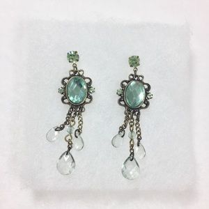 Rhinestone Crystal Evening Chandelier Earrings